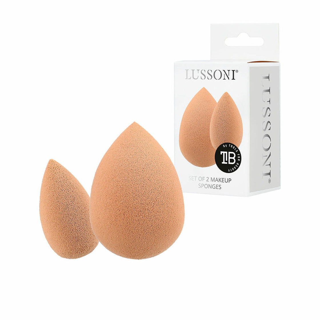 Make-up Spons Lussoni Esponjas Lote Beige 2 Onderdelen