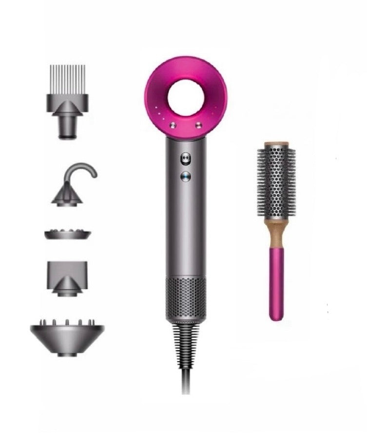 Dyson Supersonic™ Föhn Nikkel/Fuchsia + Ronde borstel Gift-editie Refurbished